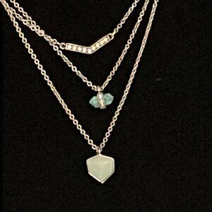 Chloe + Isabel 3 Silver Tone Chain Necklace